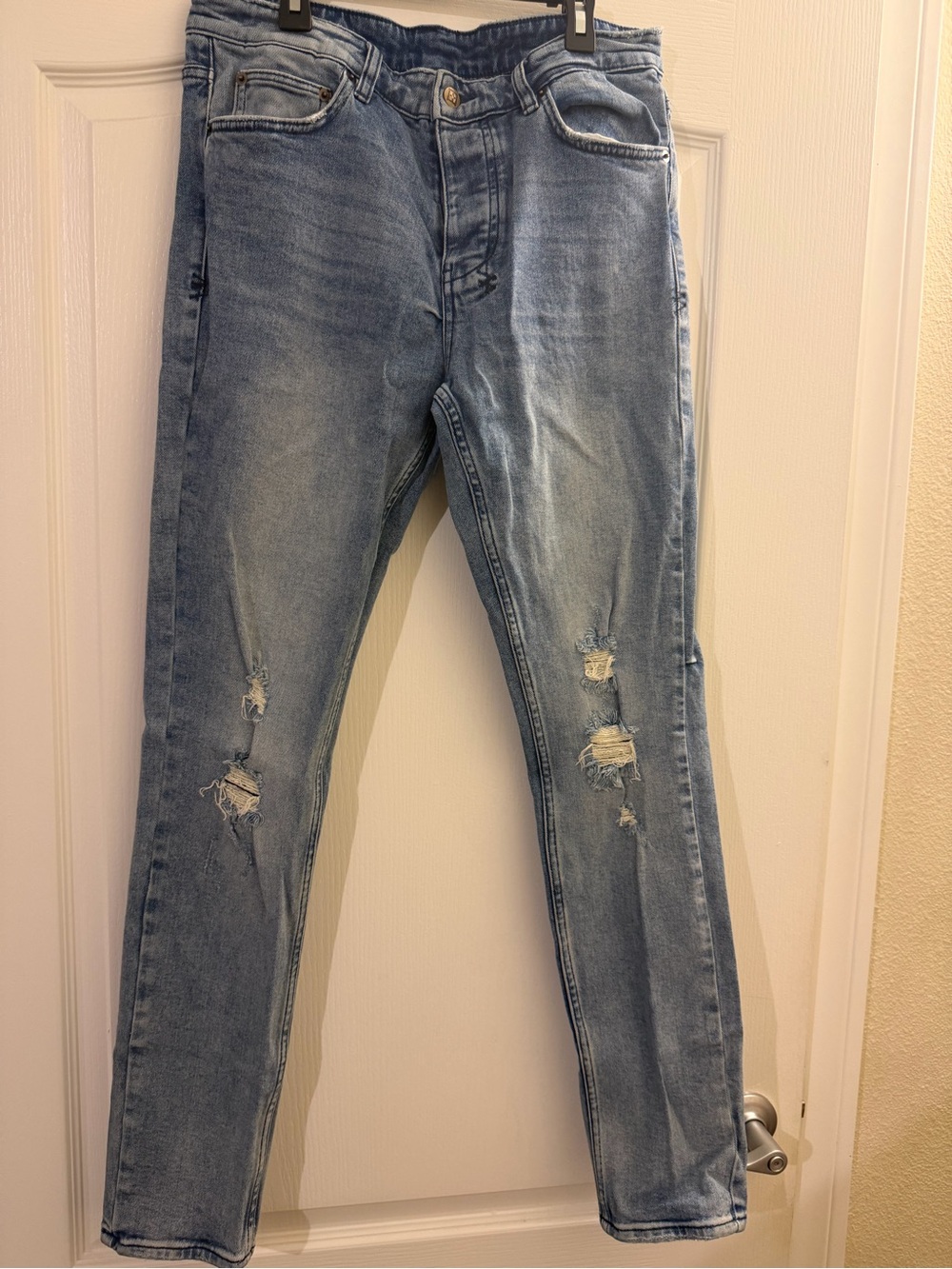 Ksubi Light Wash Distressed Skinny Jeans